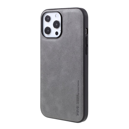 X-LEVEL Vintage Style Shockproof PU Leather Back Soft TPU Edges Protective Case for iPhone 13 Pro Max 6.7 inch