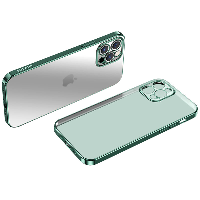 SULADA Natural Color Series for iPhone 13 Pro Max 6.7 inch Electroplated Shockproof TPU Case Back Shell