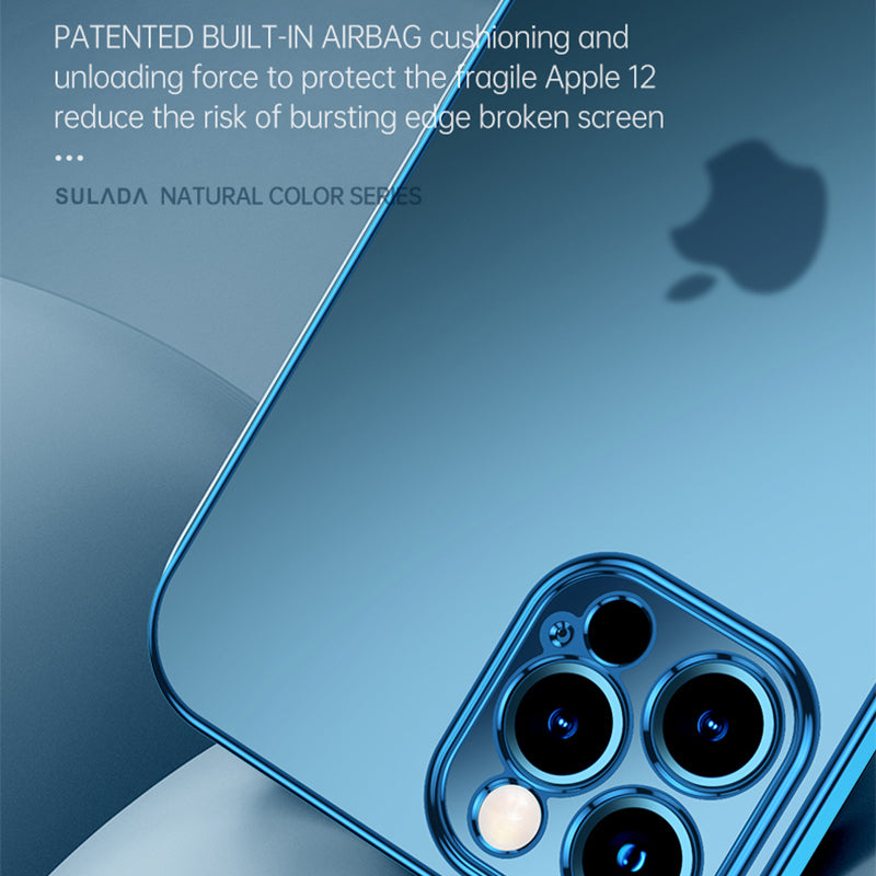 SULADA Natural Color Series for iPhone 13 Pro Max 6.7 inch Electroplated Shockproof TPU Case Back Shell