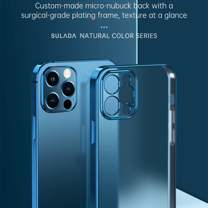SULADA Natural Color Series TPU Case for iPhone 13 Pro 6.1 inch Electroplating Mobile Protective Cover