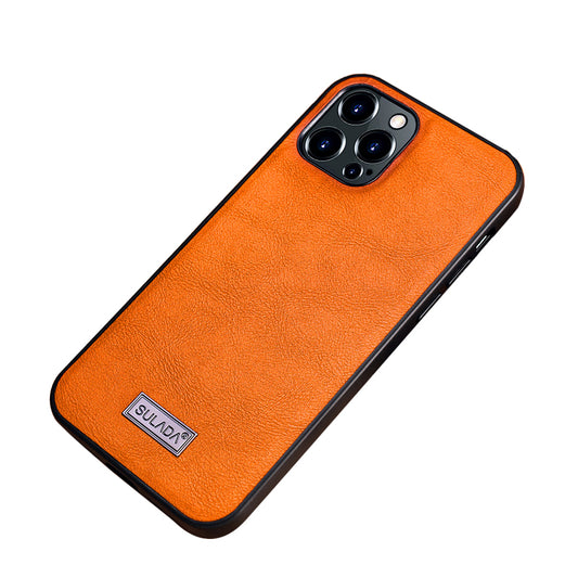 SULADA Drop-proof PU Leather Coated TPU + PC Phone Case Cover for iPhone 13 Pro Max 6.7 inch