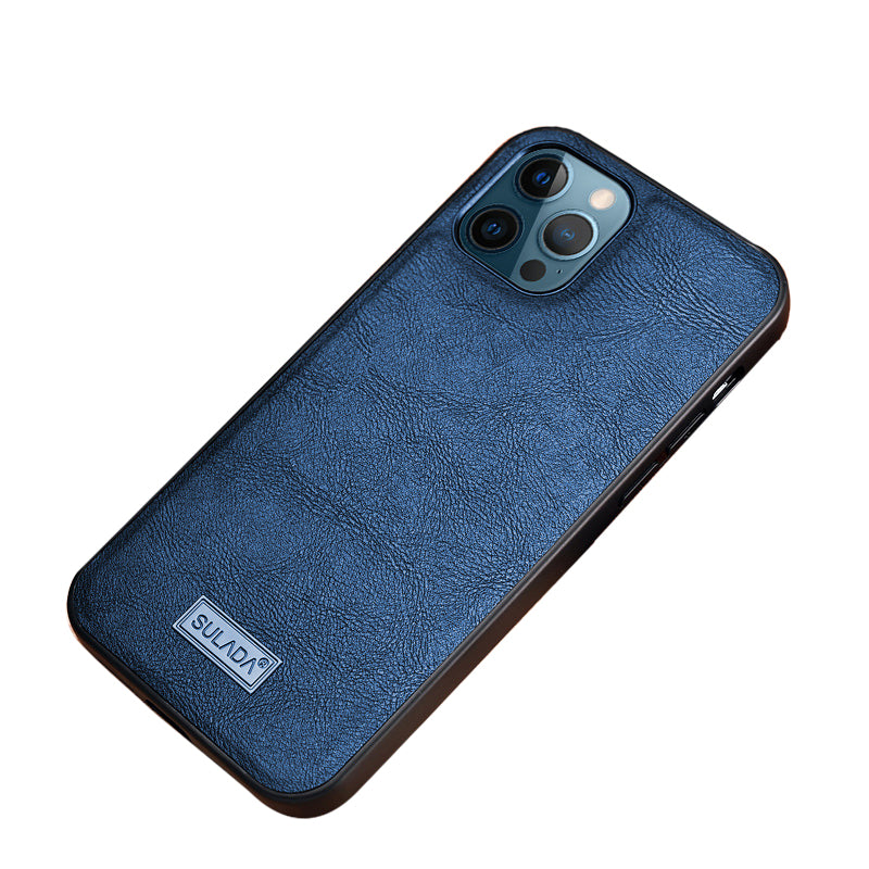 SULADA Drop-proof PU Leather Coated TPU + PC Phone Case Cover for iPhone 13 Pro Max 6.7 inch