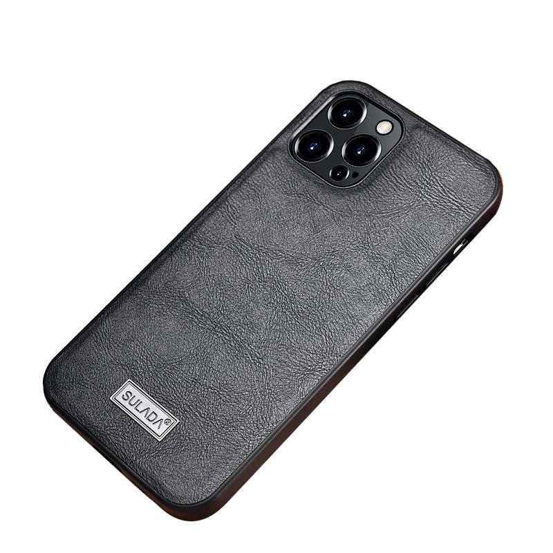 SULADA Drop-proof PU Leather Coated TPU + PC Phone Case Cover for iPhone 13 Pro Max 6.7 inch