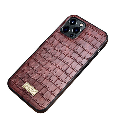 SULADA Crocodile Texture Anti Scratch PU Leather Coated Phone Case Cover for iPhone 13 Pro 6.1 inch