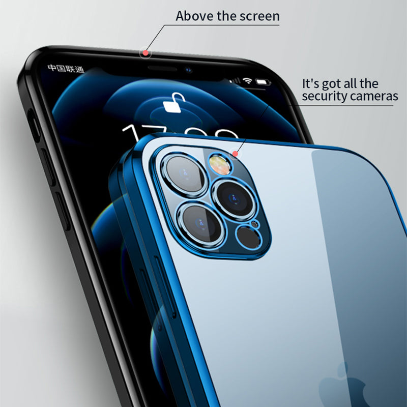 SULADA Full Protective Colorful Dazzling Electroplating Back Cover Shell for iPhone 13 Pro 6.1 inch