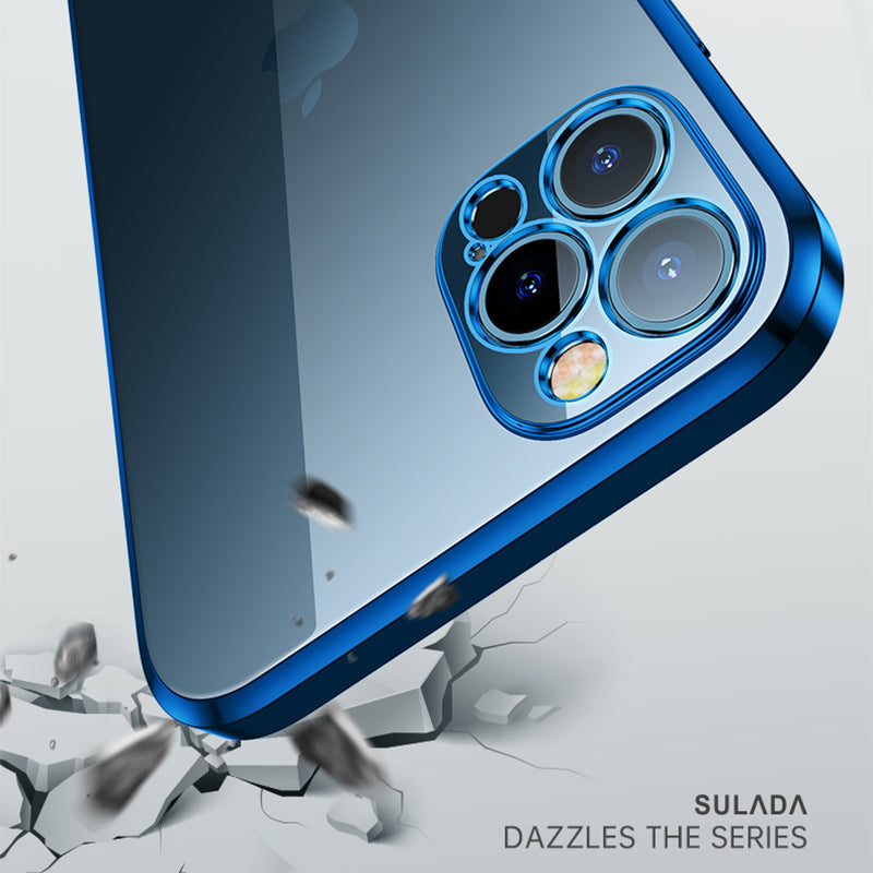 SULADA Full Protective Colorful Dazzling Electroplating Back Cover Shell for iPhone 13 Pro 6.1 inch