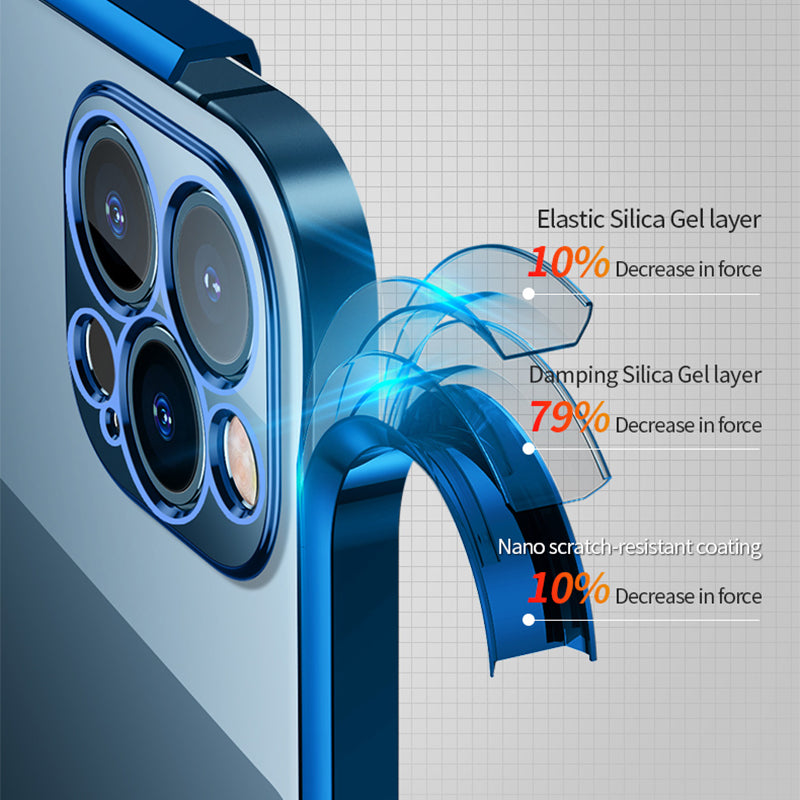 SULADA Full Protective Colorful Dazzling Electroplating Back Cover Shell for iPhone 13 Pro 6.1 inch