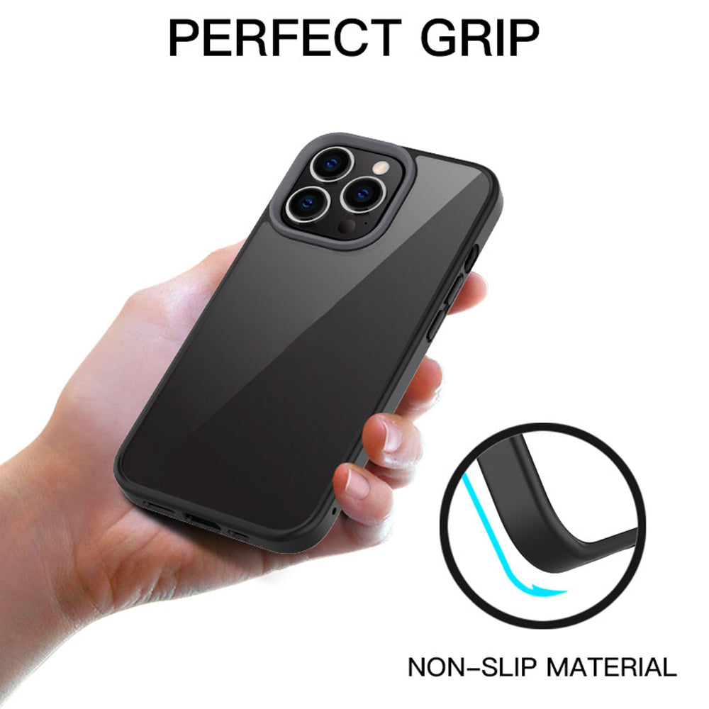 Scratch Resistant PC+TPU Hybrid Case Mobile Phone Back Cover Shell for iPhone 13 Pro Max 6.7 inch