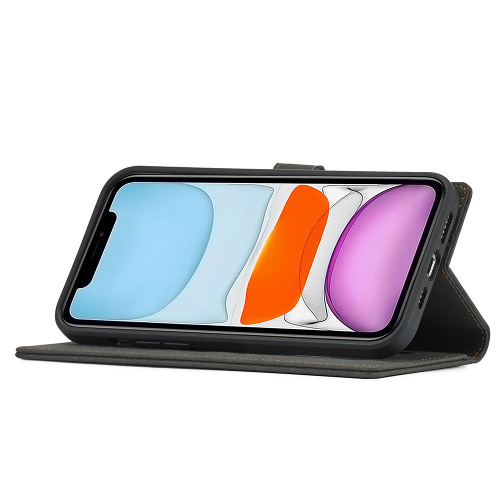 FORWENW F1 Series Leather Mobile Phone Cover Case Shell with Wallet Stand for iPhone 13 Pro Max 6.7 inch