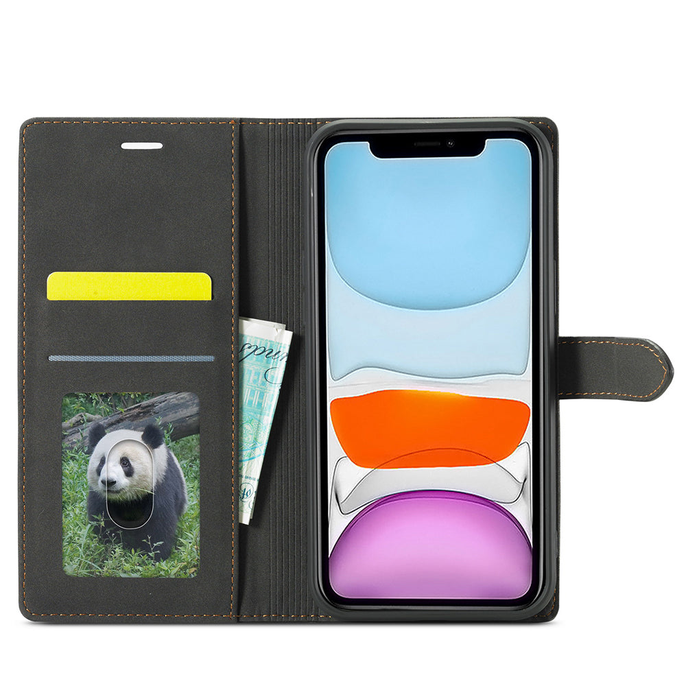 FORWENW F1 Series Leather Mobile Phone Cover Case Shell with Wallet Stand for iPhone 13 Pro Max 6.7 inch