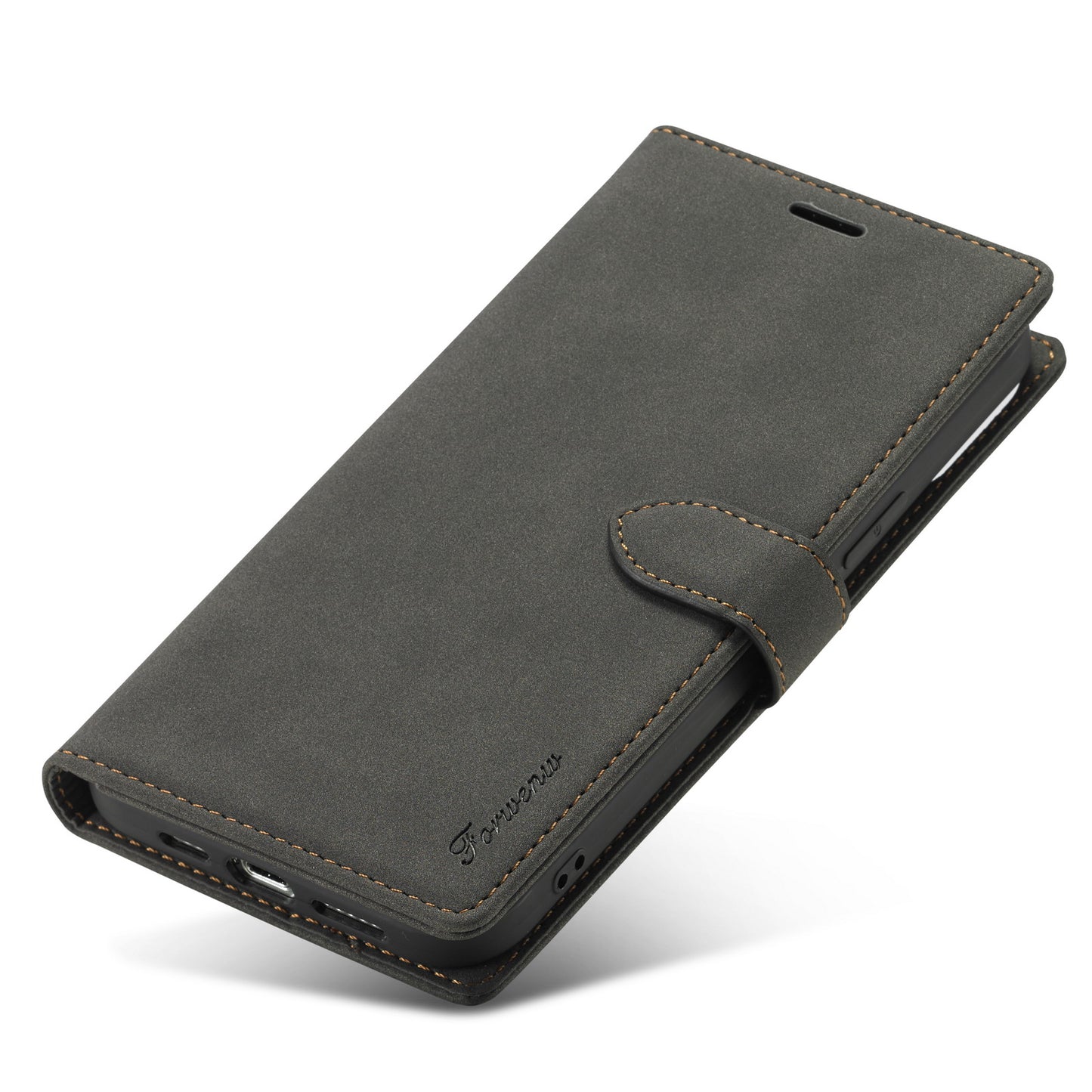 FORWENW F1 Series Leather Mobile Phone Cover Case Shell with Wallet Stand for iPhone 13 Pro Max 6.7 inch
