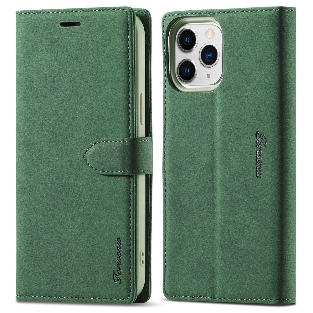 FORWENW F1 Series Leather Mobile Phone Cover Case Shell with Wallet Stand for iPhone 13 Pro Max 6.7 inch