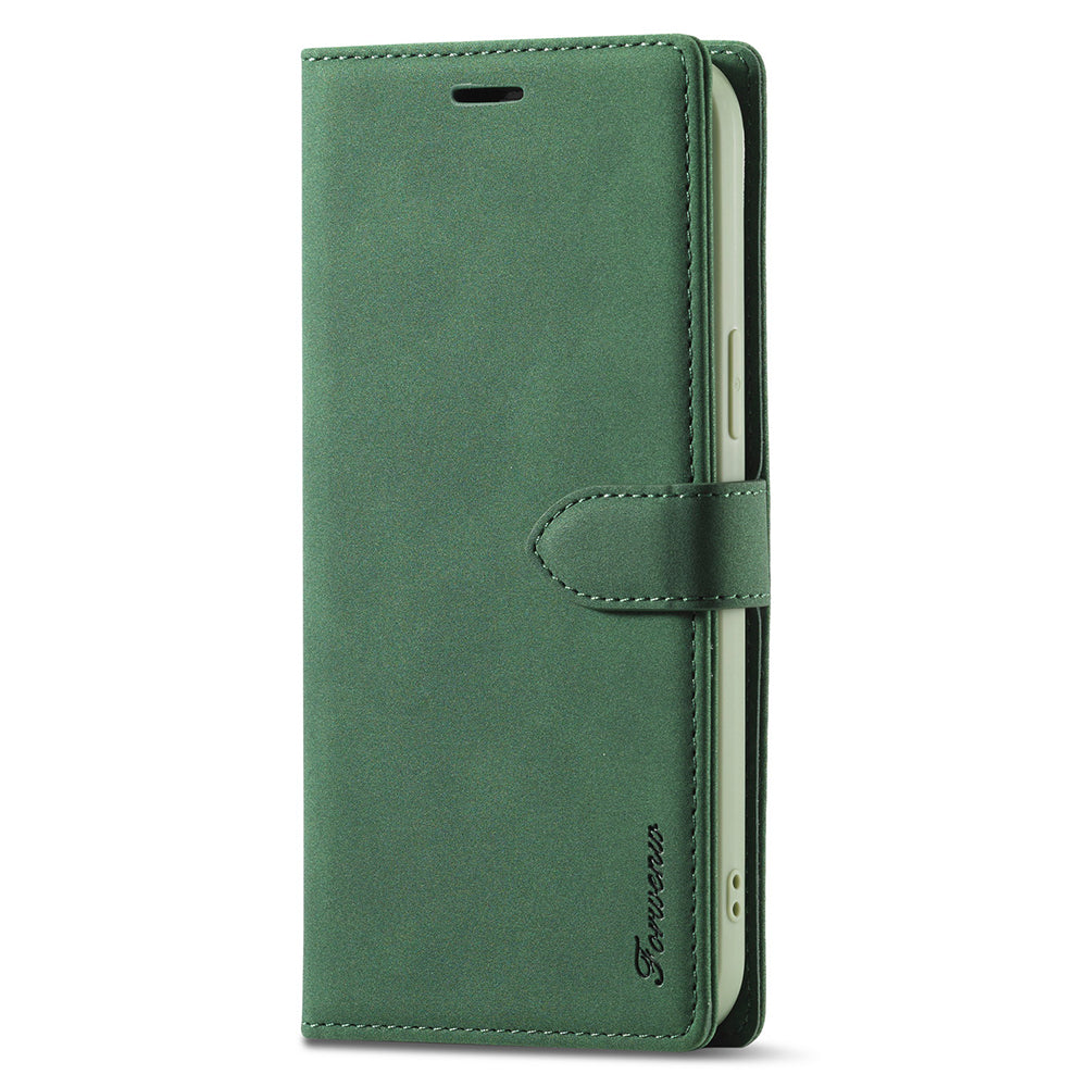 FORWENW F1 Series Leather Mobile Phone Cover Case Shell with Wallet Stand for iPhone 13 Pro Max 6.7 inch
