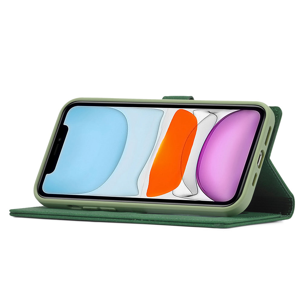 FORWENW F1 Series Leather Mobile Phone Cover Case Shell with Wallet Stand for iPhone 13 Pro Max 6.7 inch