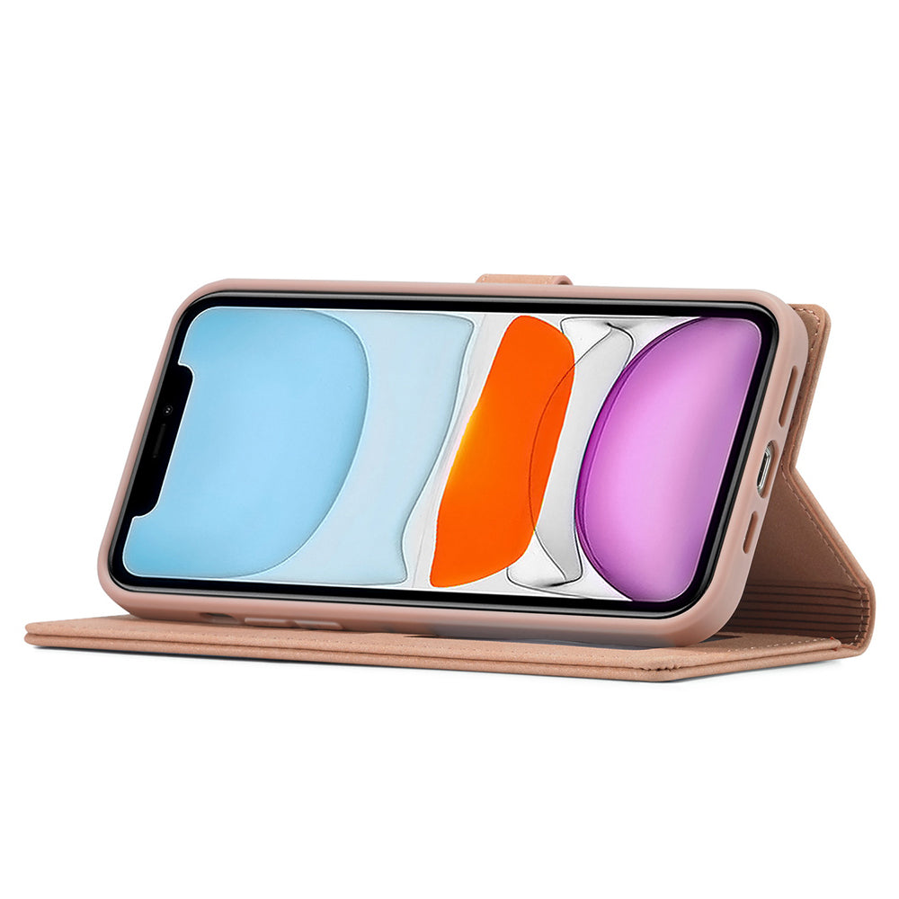 FORWENW F1 Series Leather Mobile Phone Cover Case Shell with Wallet Stand for iPhone 13 Pro Max 6.7 inch