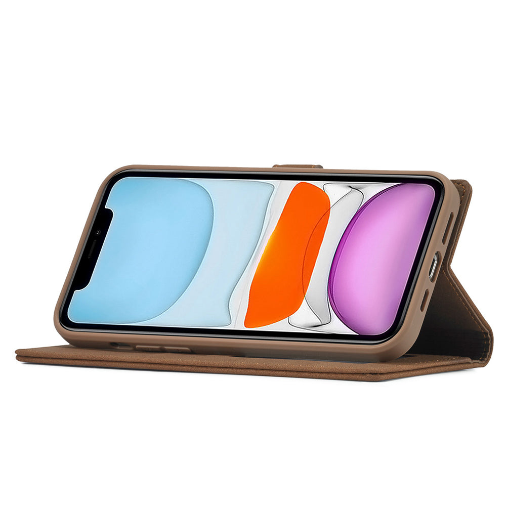 FORWENW F1 Series Leather Mobile Phone Cover Case Shell with Wallet Stand for iPhone 13 Pro Max 6.7 inch