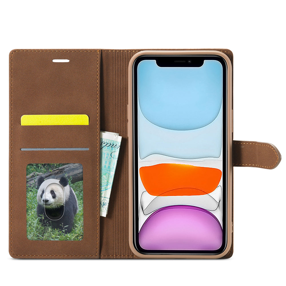 FORWENW F1 Series Leather Mobile Phone Cover Case Shell with Wallet Stand for iPhone 13 Pro Max 6.7 inch