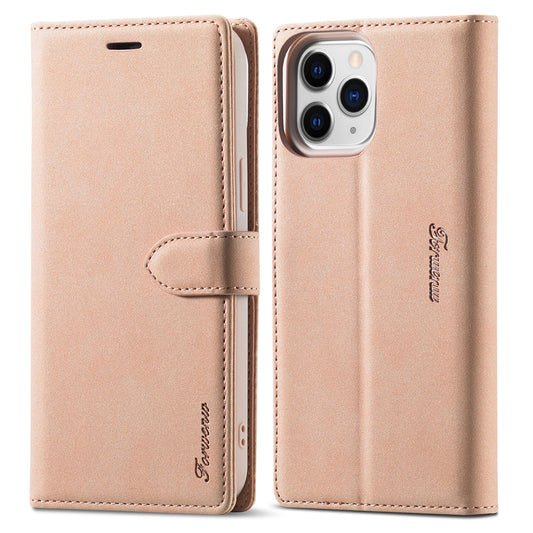 FORWENW F1 Series Fashion Style Drop-Resistant Skin Feeling Leather Case for iPhone 13 Pro 6.1 inch