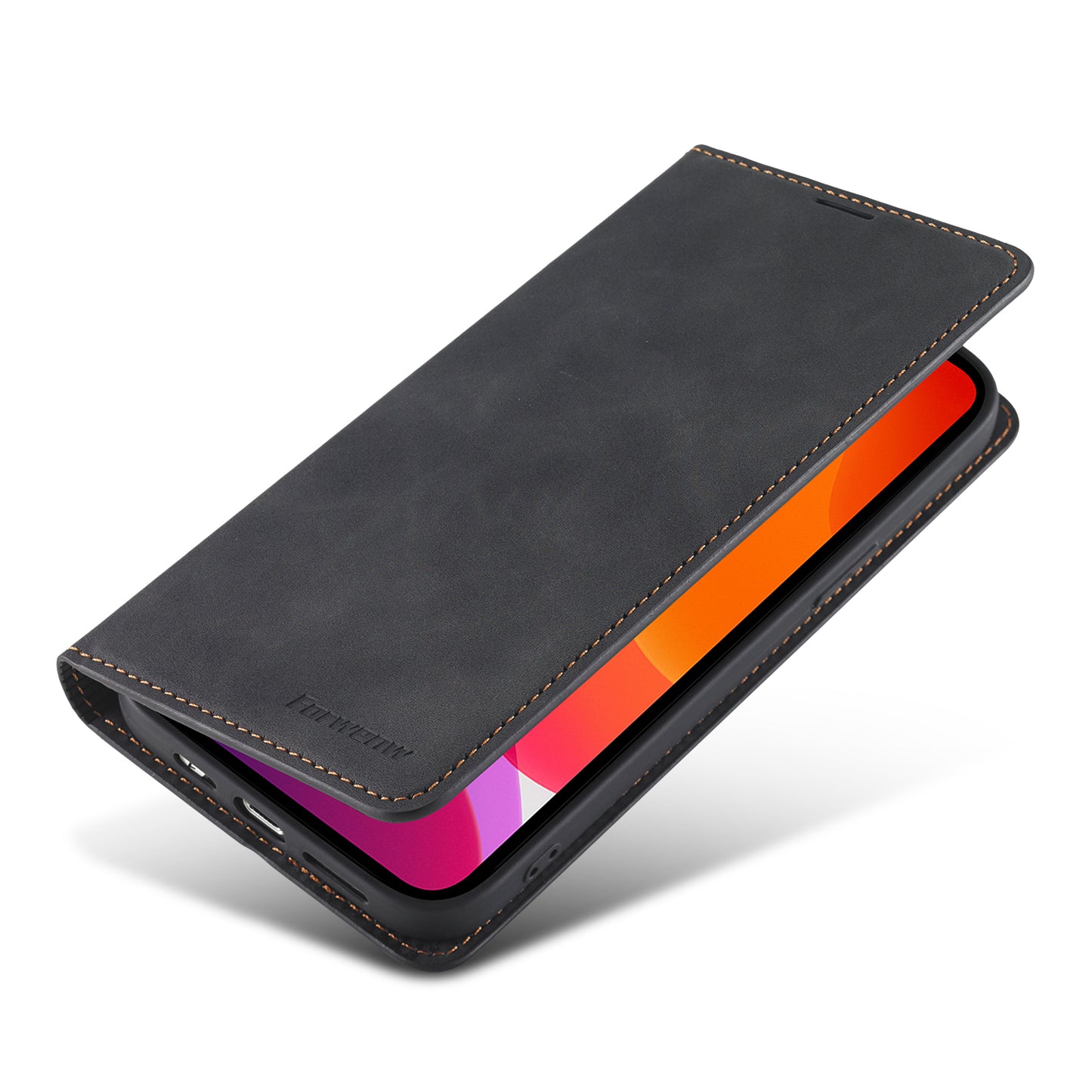 FORWENW Fantasy Series Skin Feeling Leather Phone Case with Card Slots for iPhone 13 Pro Max 6.7 inch
