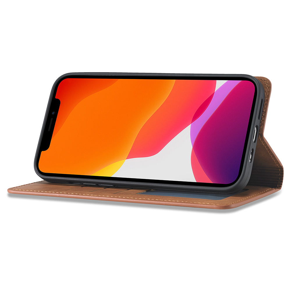FORWENW Fantasy Series Skin Feeling Leather Phone Case with Card Slots for iPhone 13 Pro Max 6.7 inch