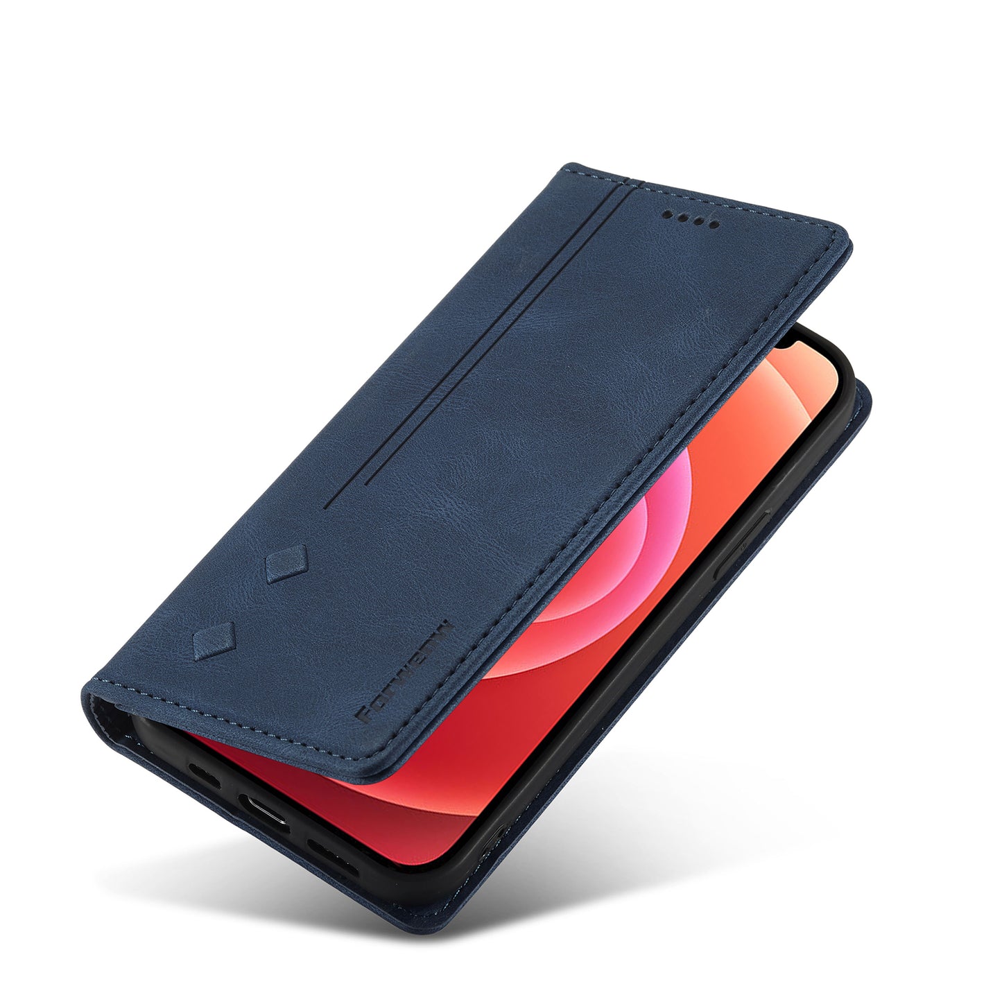 FORWENW F2 Series Full Protective Scratch-proof Leather Wallet Case for iPhone 13 Pro 6.1 inch
