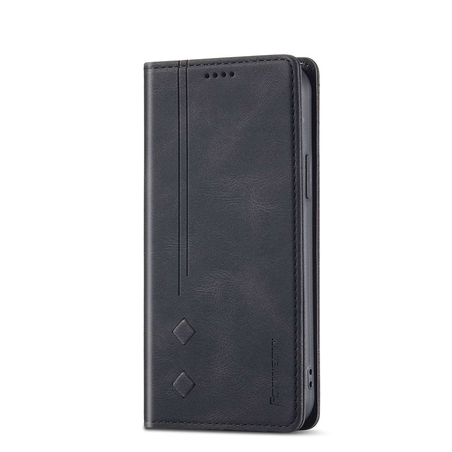 FORWENW F2 Series Stylish Solid Color Leather Wallet Design Phone Case for iPhone 13 Pro Max 6.7 inch