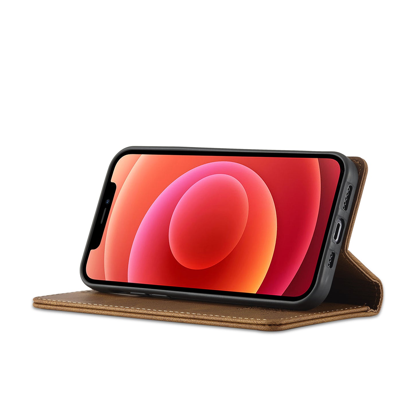 FORWENW F2 Series Stylish Solid Color Leather Wallet Design Phone Case for iPhone 13 Pro Max 6.7 inch