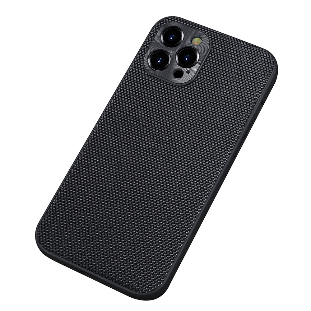 Scratch-proof Protective 3D Nylon+PC+TPU Hybrid Phone Cover Case for iPhone 13 Pro 6.1 inch