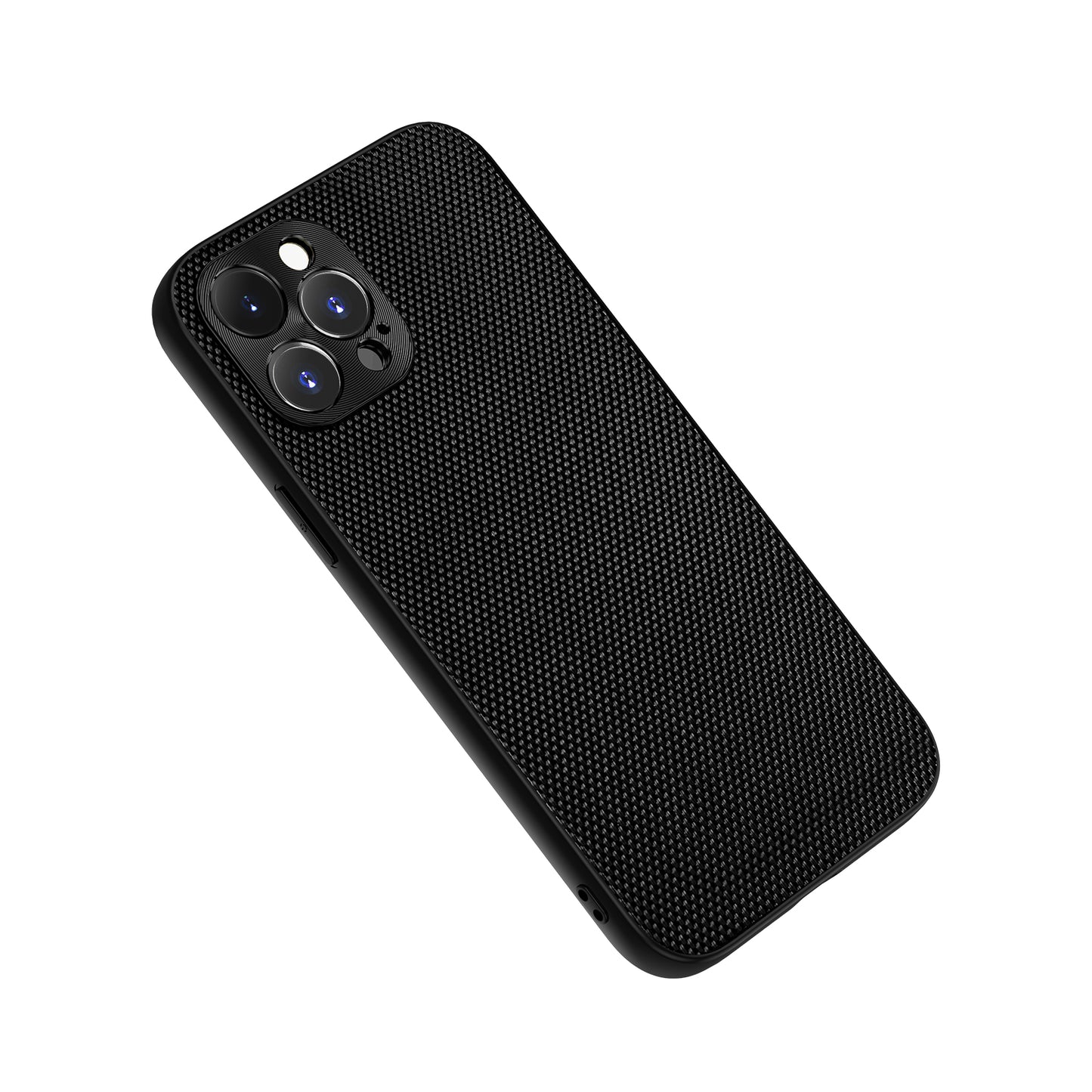 Scratch-proof Protective 3D Nylon+PC+TPU Hybrid Phone Cover Case for iPhone 13 Pro 6.1 inch