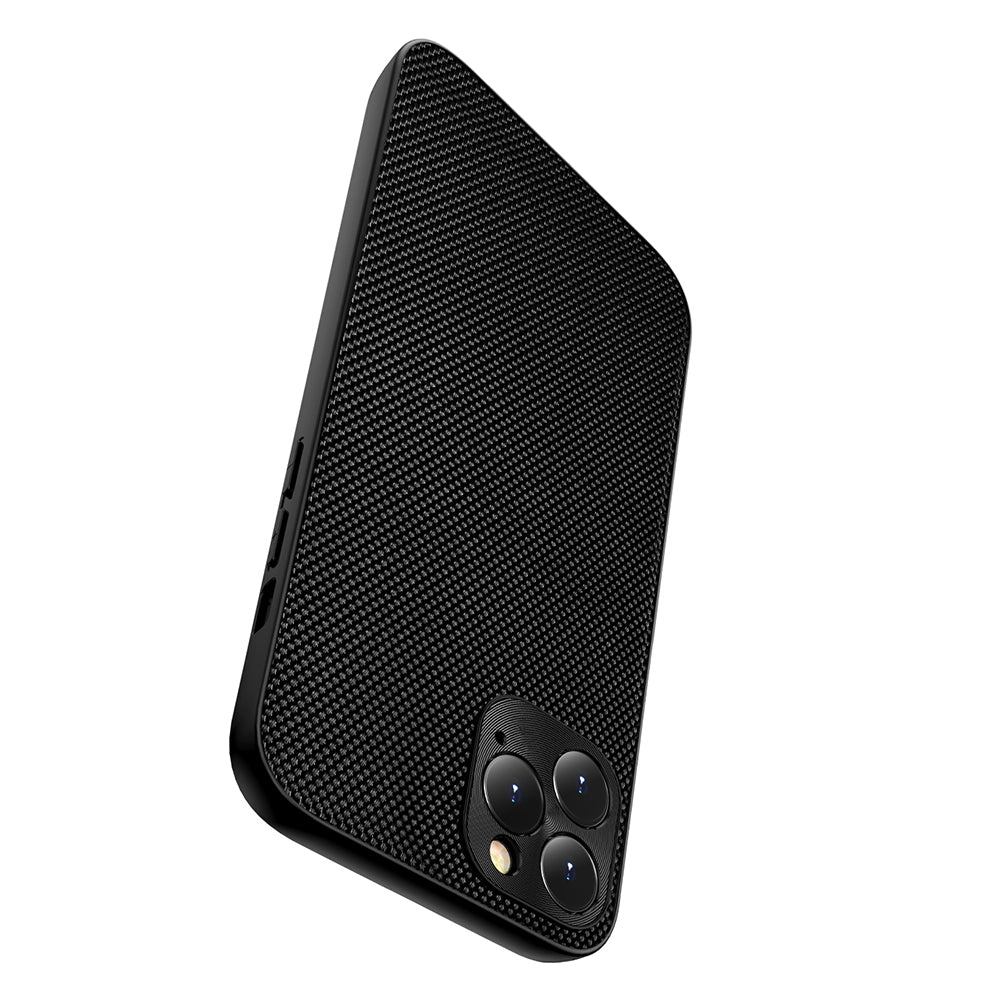 Scratch-proof Protective 3D Nylon+PC+TPU Hybrid Phone Cover Case for iPhone 13 Pro 6.1 inch