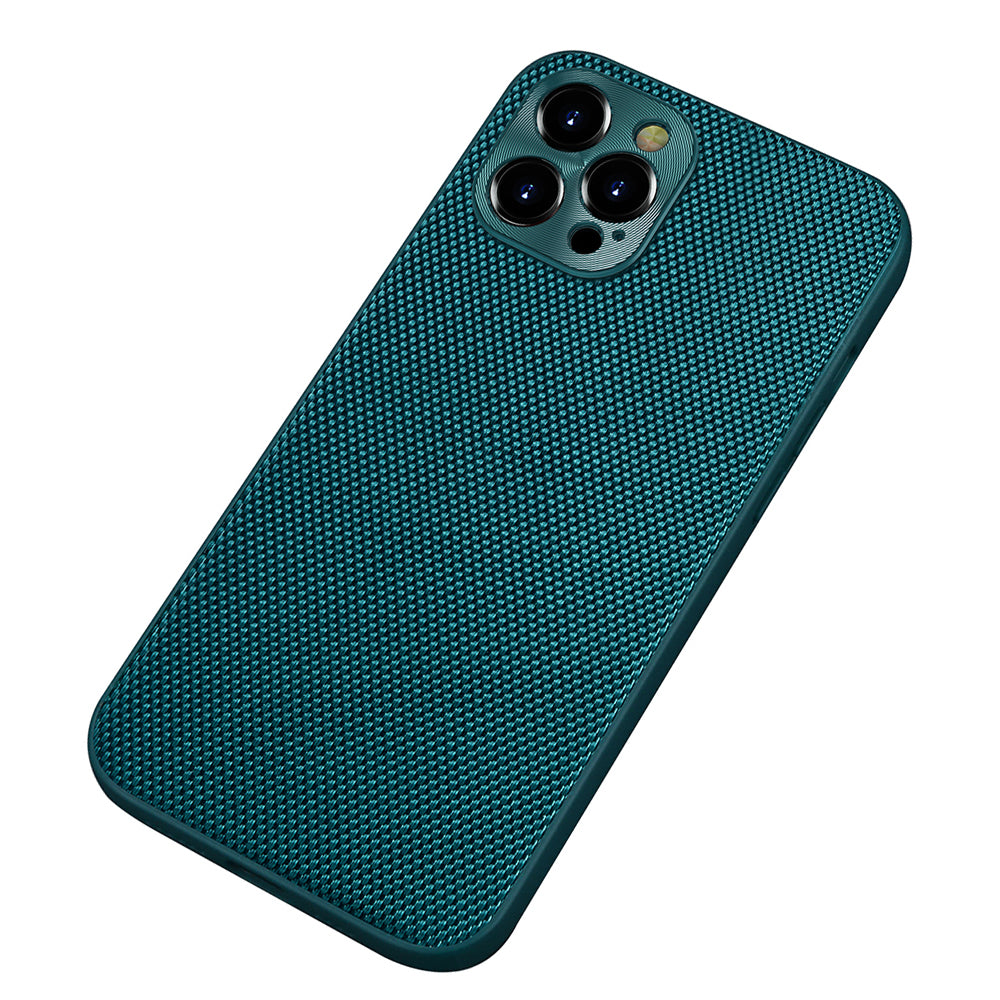 Scratch-proof Protective 3D Nylon+PC+TPU Hybrid Phone Cover Case for iPhone 13 Pro 6.1 inch
