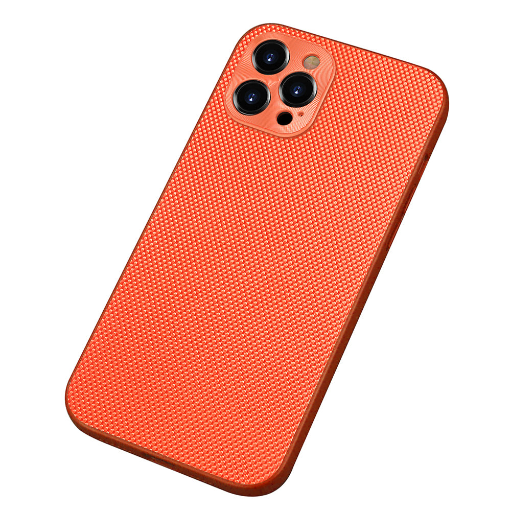 Scratch-proof Protective 3D Nylon+PC+TPU Hybrid Phone Cover Case for iPhone 13 Pro 6.1 inch