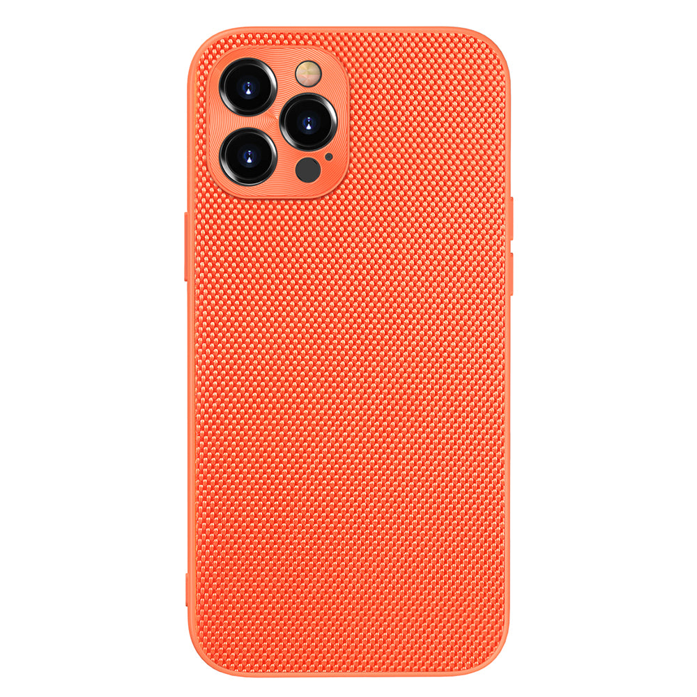 Scratch-proof Protective 3D Nylon+PC+TPU Hybrid Phone Cover Case for iPhone 13 Pro 6.1 inch