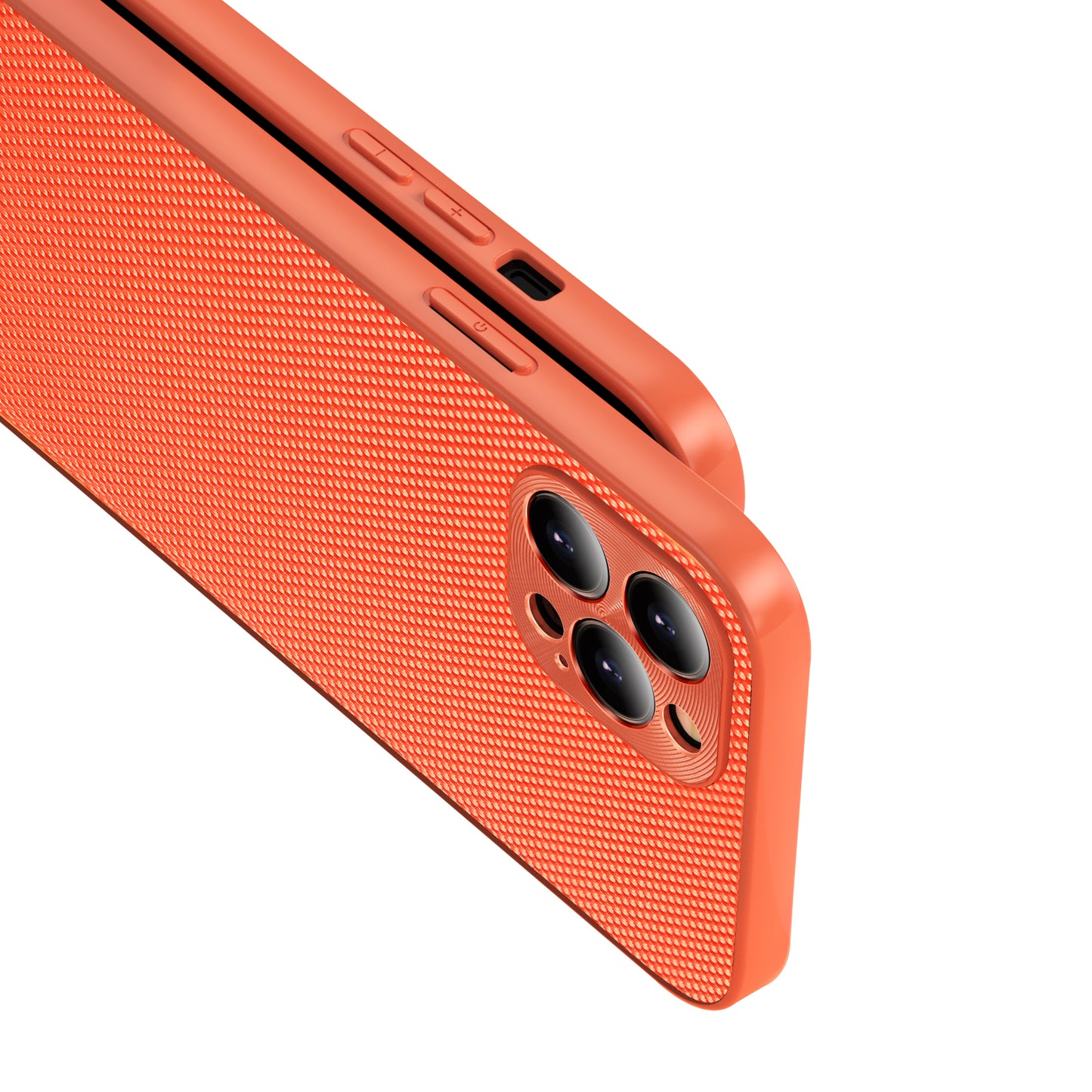 Scratch-proof Protective 3D Nylon+PC+TPU Hybrid Phone Cover Case for iPhone 13 Pro 6.1 inch