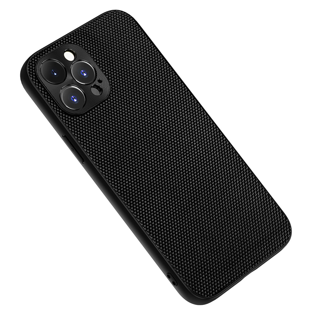 Scratch-proof Protective 3D Nylon+PC+TPU Hybrid Phone Cover Case for iPhone 13 Pro 6.1 inch