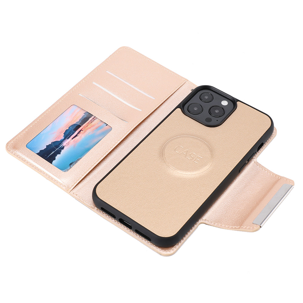 Leather Wallet Phone Cover Case with Detachable Inner for iPhone 13 Pro 6.1 inch