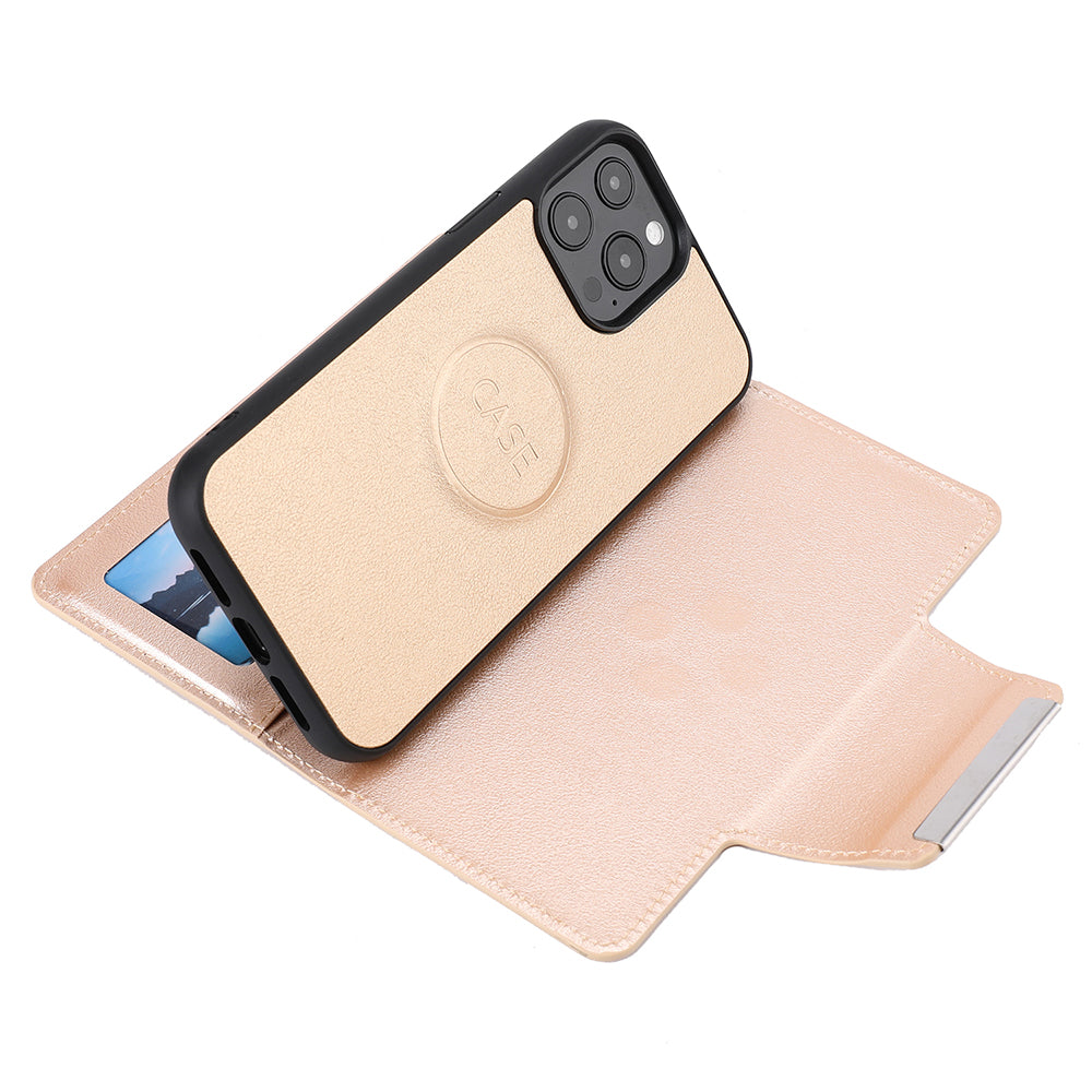 Leather Wallet Phone Cover Case with Detachable Inner for iPhone 13 Pro 6.1 inch