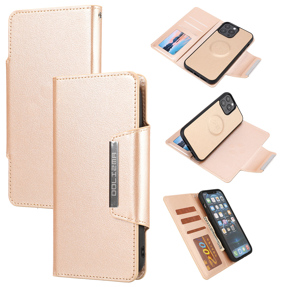 Leather Wallet Phone Cover Case with Detachable Inner for iPhone 13 Pro 6.1 inch