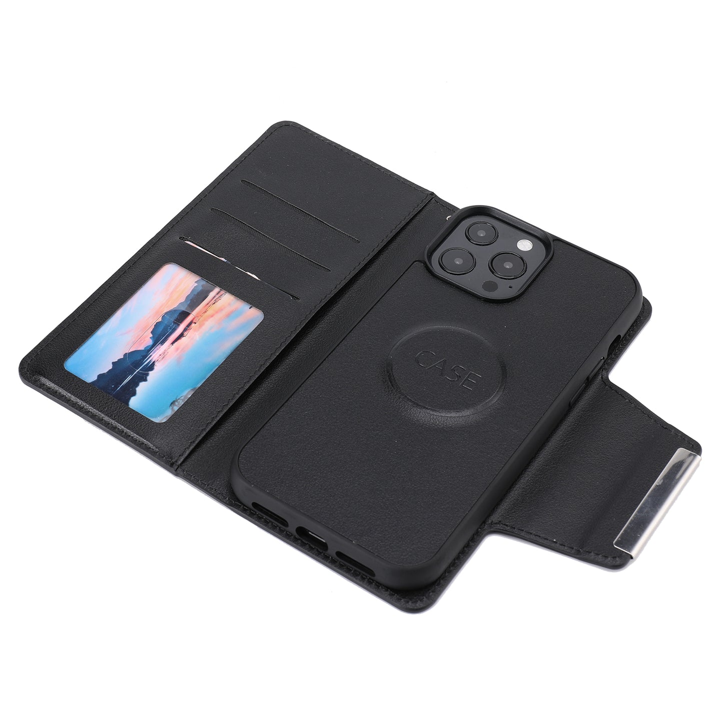 Ultra-thin Shockproof Full Protection Leather Wallet Phone Case with Detachable Inner for iPhone 13 Pro Max 6.7 inch