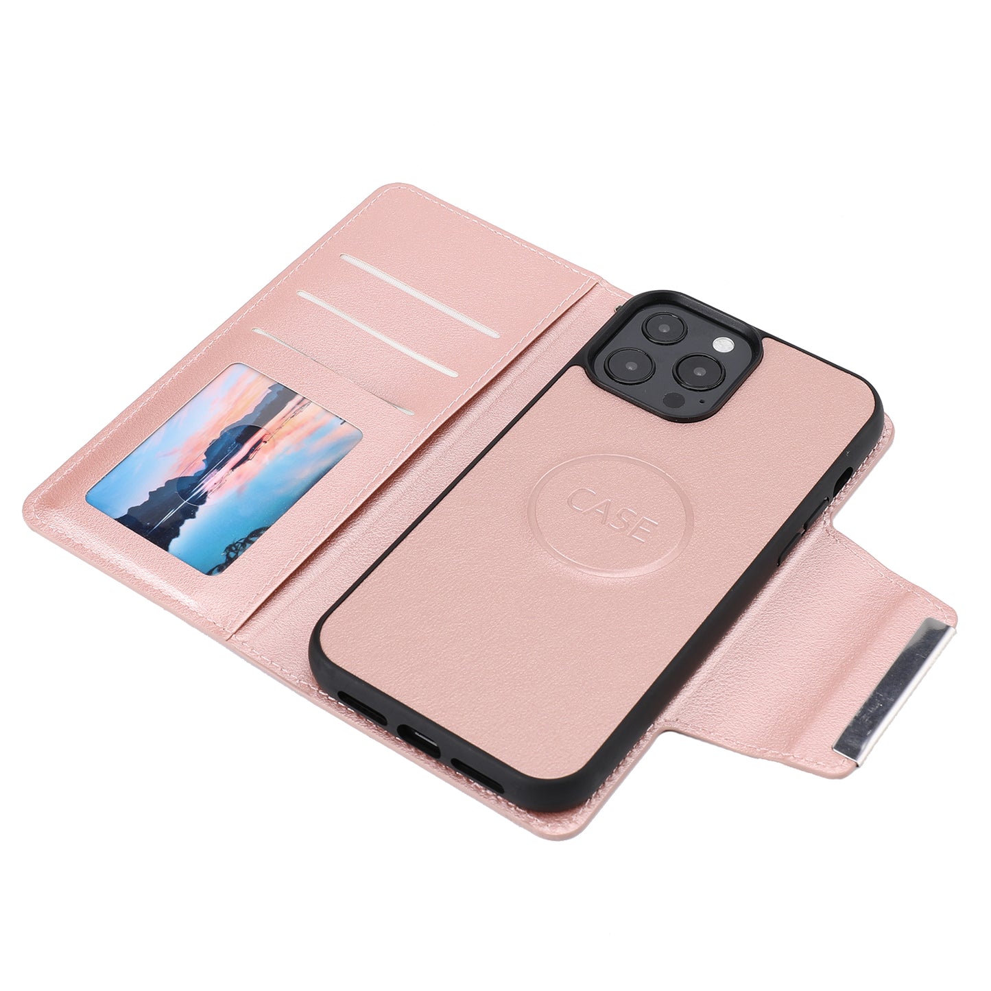 Ultra-thin Shockproof Full Protection Leather Wallet Phone Case with Detachable Inner for iPhone 13 Pro Max 6.7 inch