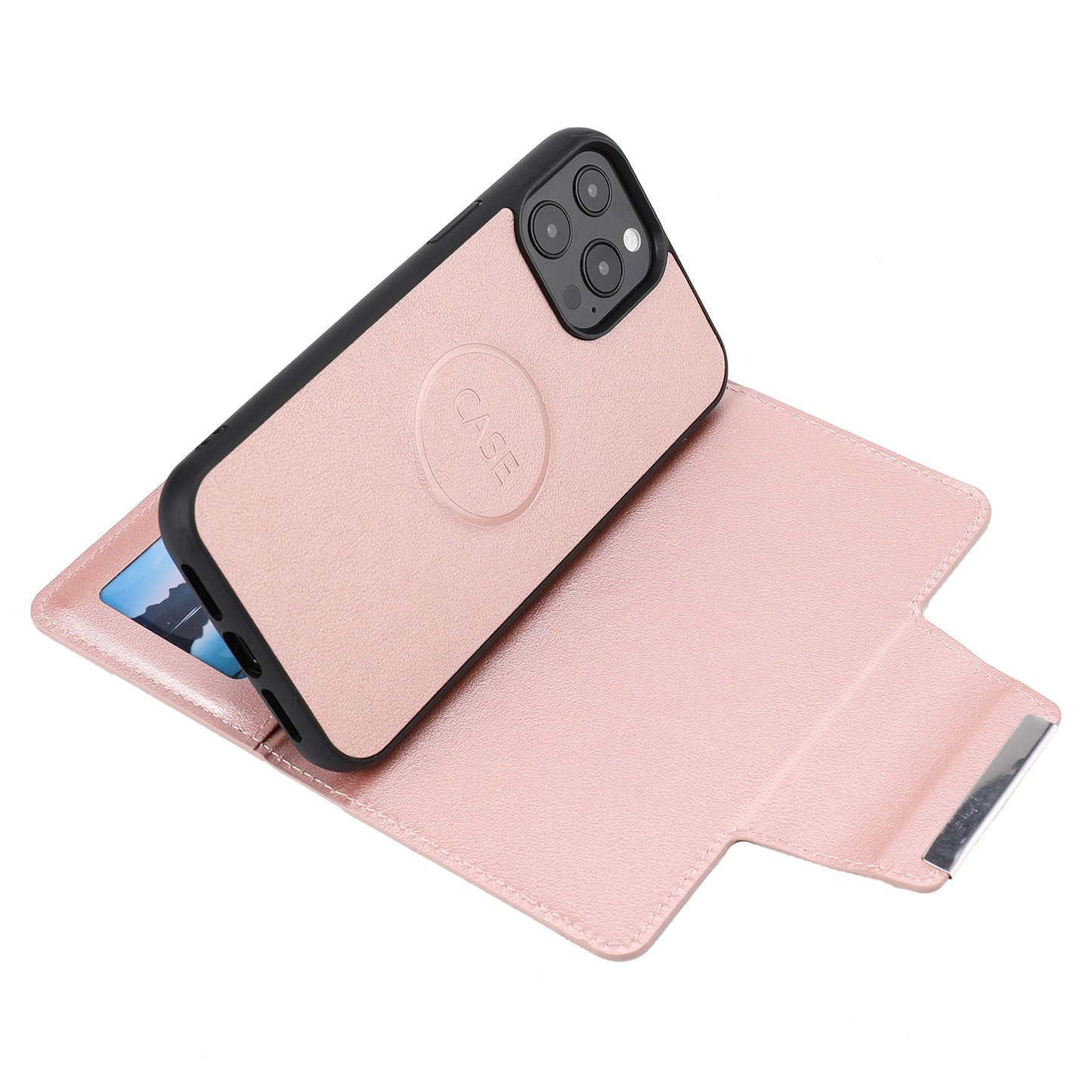 Ultra-thin Shockproof Full Protection Leather Wallet Phone Case with Detachable Inner for iPhone 13 Pro Max 6.7 inch