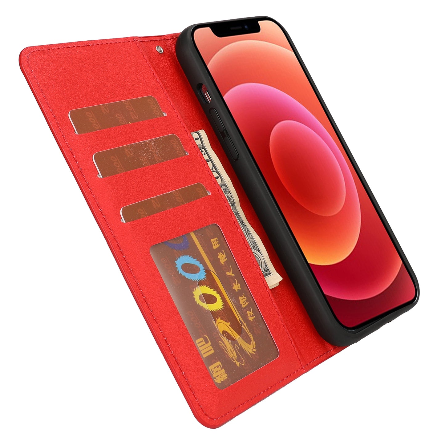 Ultra-thin Shockproof Full Protection Leather Wallet Phone Case with Detachable Inner for iPhone 13 Pro Max 6.7 inch