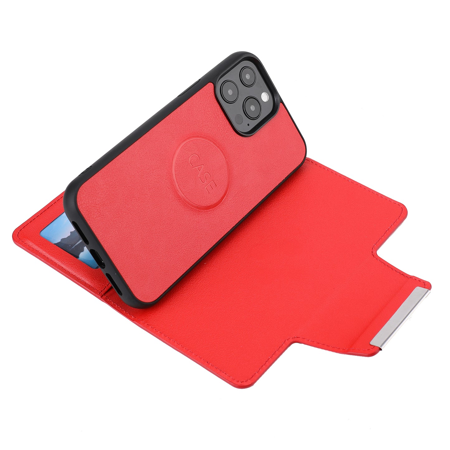 Ultra-thin Shockproof Full Protection Leather Wallet Phone Case with Detachable Inner for iPhone 13 Pro Max 6.7 inch