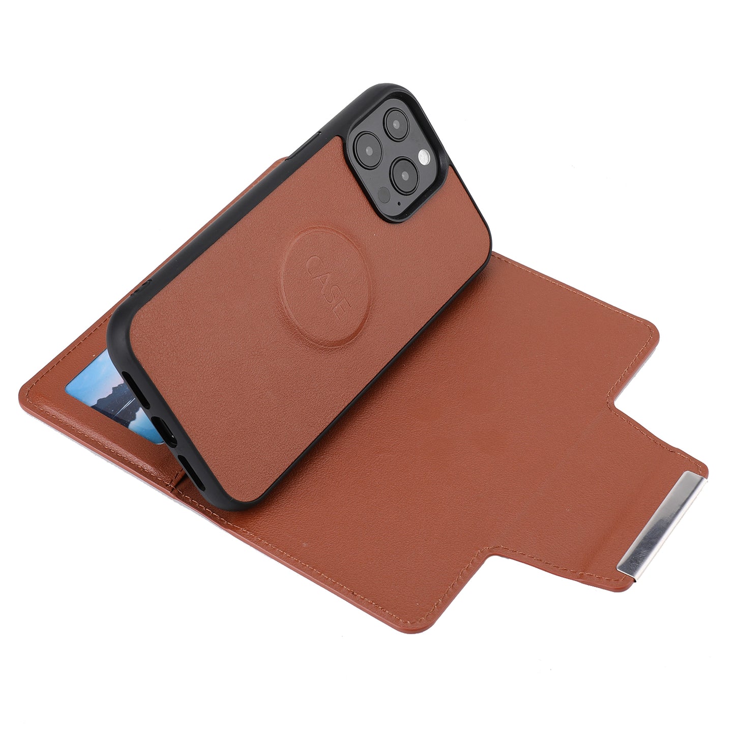 Ultra-thin Shockproof Full Protection Leather Wallet Phone Case with Detachable Inner for iPhone 13 Pro Max 6.7 inch