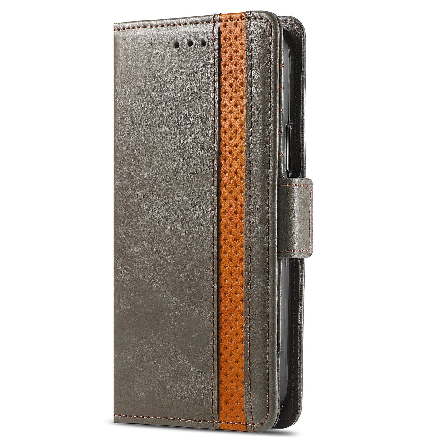 CASENEO 002 Series Business Style Splicing Leather Phone Case for iPhone 13 Pro Max 6.7 inch