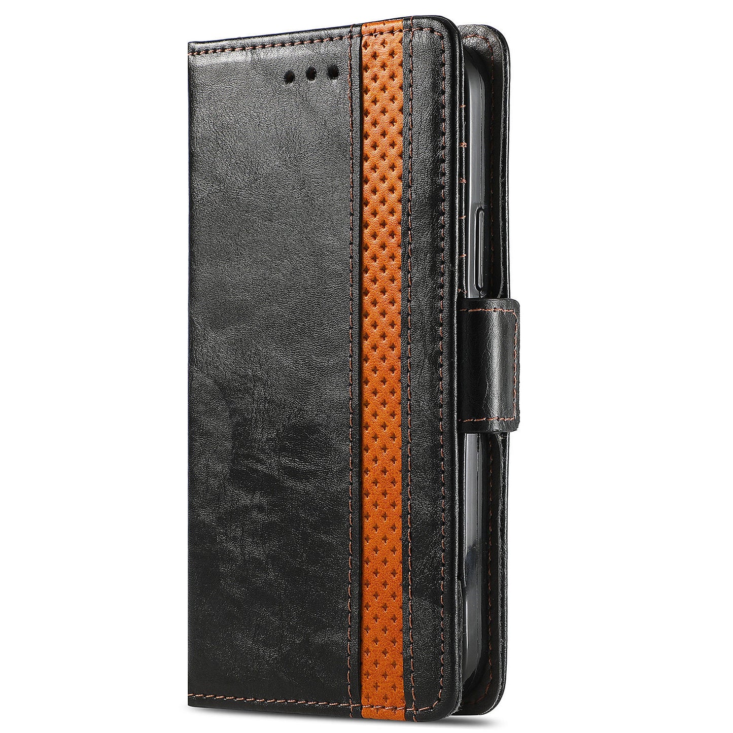 CASENEO 002 Series Business Style Splicing Leather Phone Case for iPhone 13 Pro Max 6.7 inch