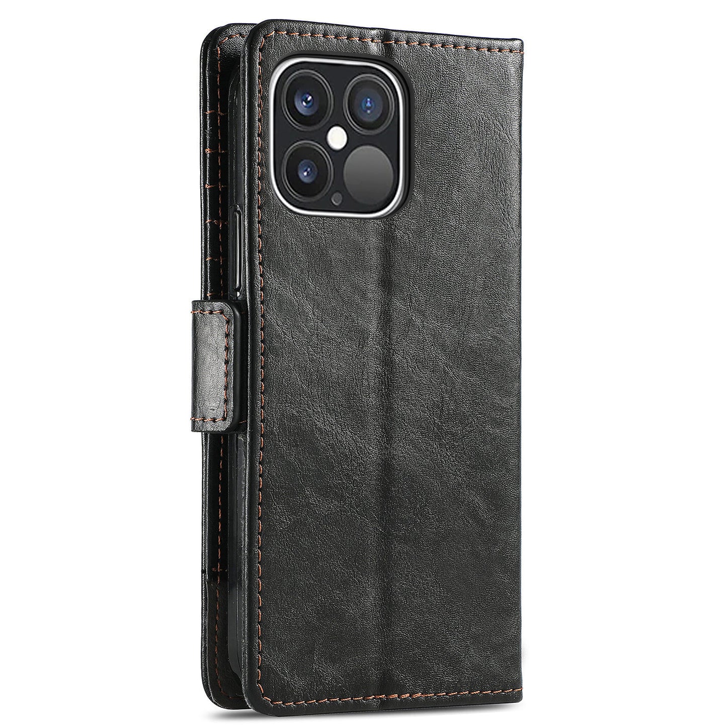 CASENEO 002 Series Business Style Splicing Leather Phone Case for iPhone 13 Pro Max 6.7 inch