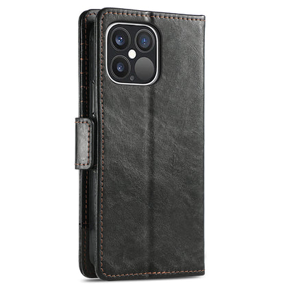 CASENEO 002 Series Business Style Splicing Leather Phone Case for iPhone 13 Pro Max 6.7 inch