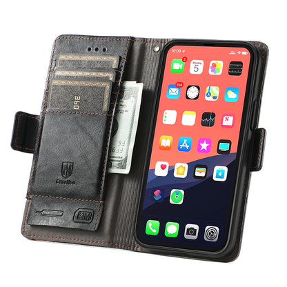 CASENEO 002 Series Business Style Splicing Leather Phone Case for iPhone 13 Pro Max 6.7 inch