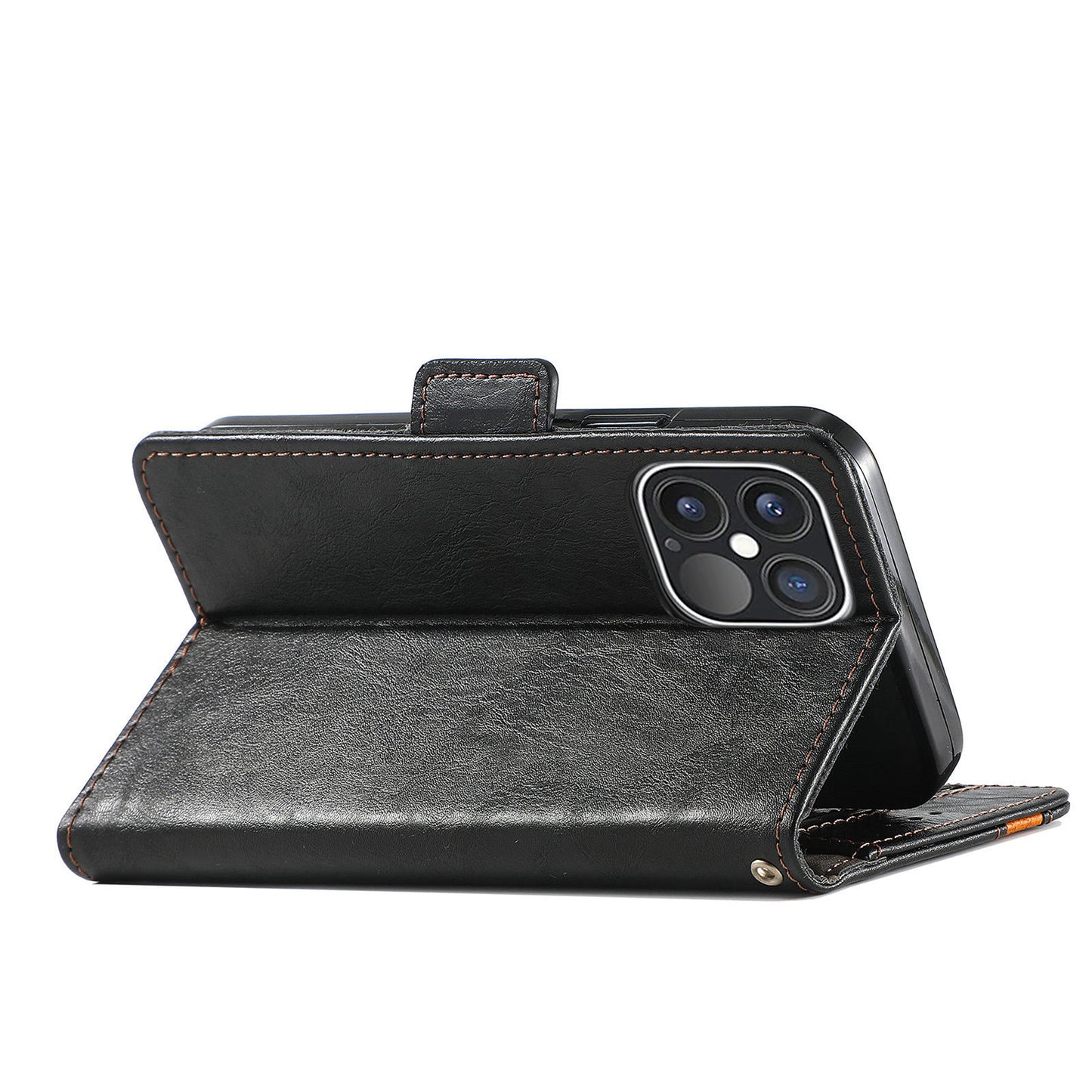 CASENEO 002 Series Business Style Splicing Leather Phone Case for iPhone 13 Pro Max 6.7 inch